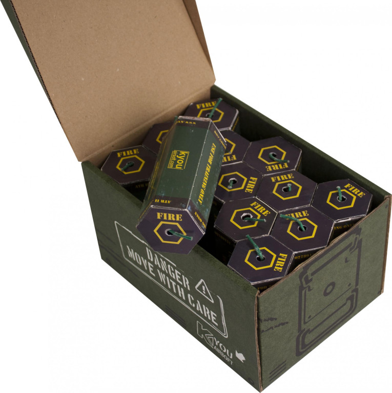 Boîte de 13 grenades a billes _ Répliques grenades, mines airsoft